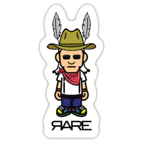 RARE - Sticker - Feather Hat Guy